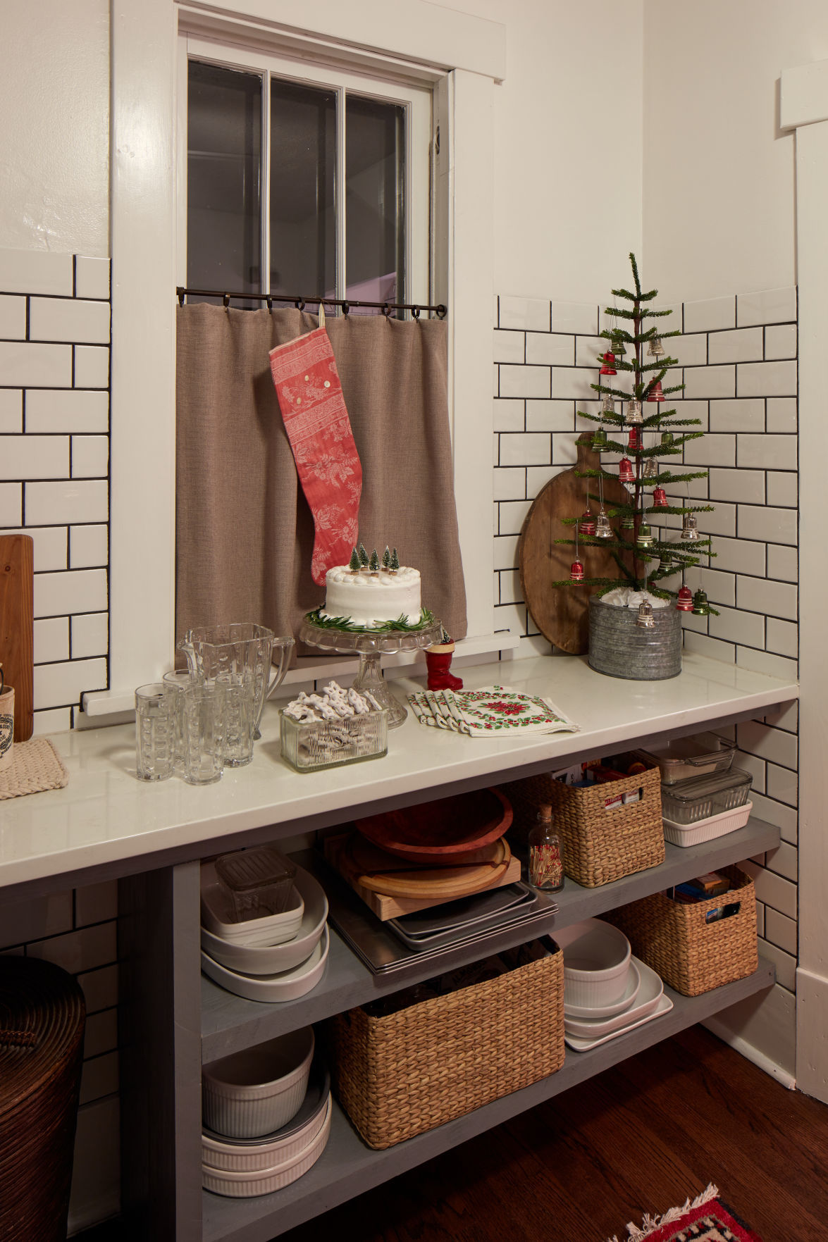 Even the kitchen is decorated.